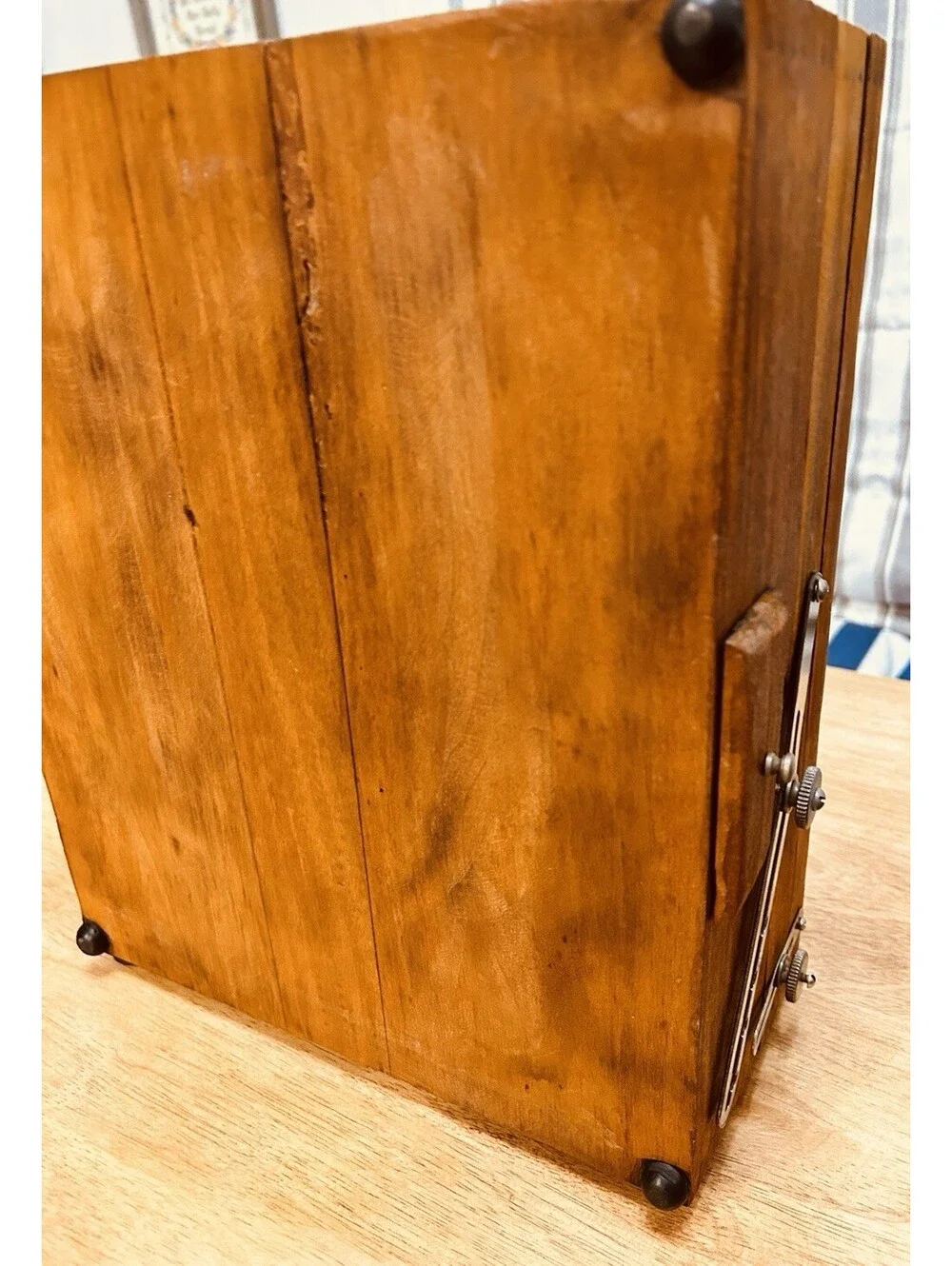 Nega -file Antique Wood Photo Retouching Desk  Light Box Restored EUC